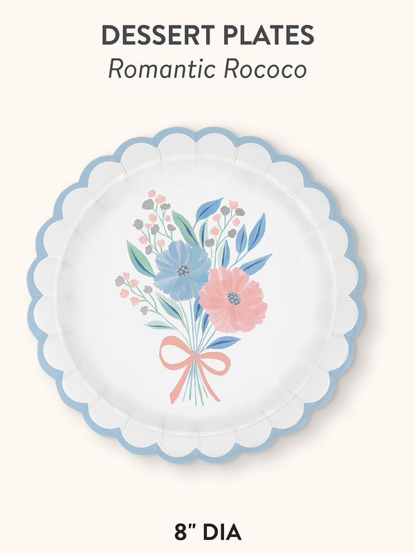 Studio Oh Romantic Rococo Scalloped Dessert Plates