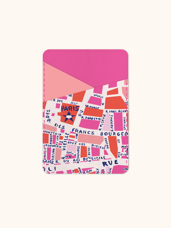 studio oh Rues De Paris Stick-On Cell Phone Wallet