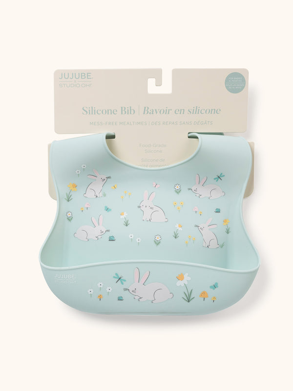 studio oh Silicone Bib - Bunny Hollow