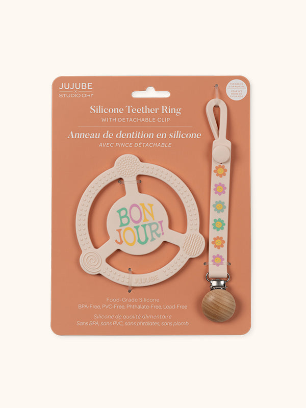 studio oh Silicone Teether Ring - Bonjour Bébé
