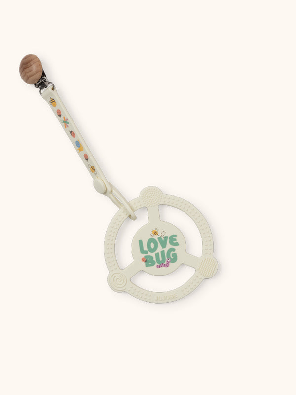 Studio Oh Silicone Teether Ring - Love Bug