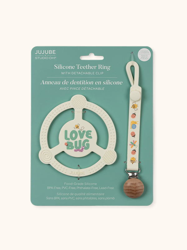 studio oh Silicone Teether Ring - Love Bug