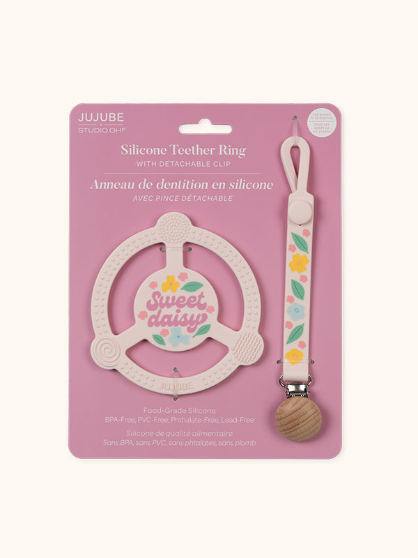 studio oh Silicone Teether Ring Sweet Daisy