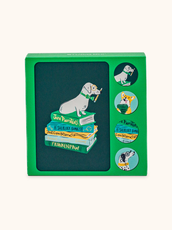 studio oh Smart Pups Note Card Set with Stickers