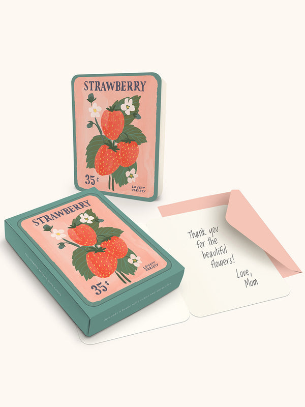 Studio Oh Strawberry Seeds Artisan Note Cards