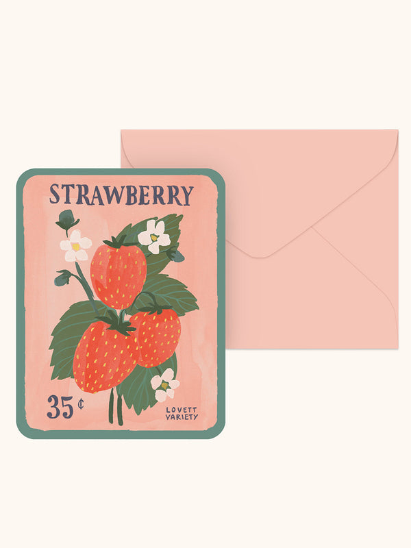 Studio Oh Strawberry Seeds Artisan Note Cards