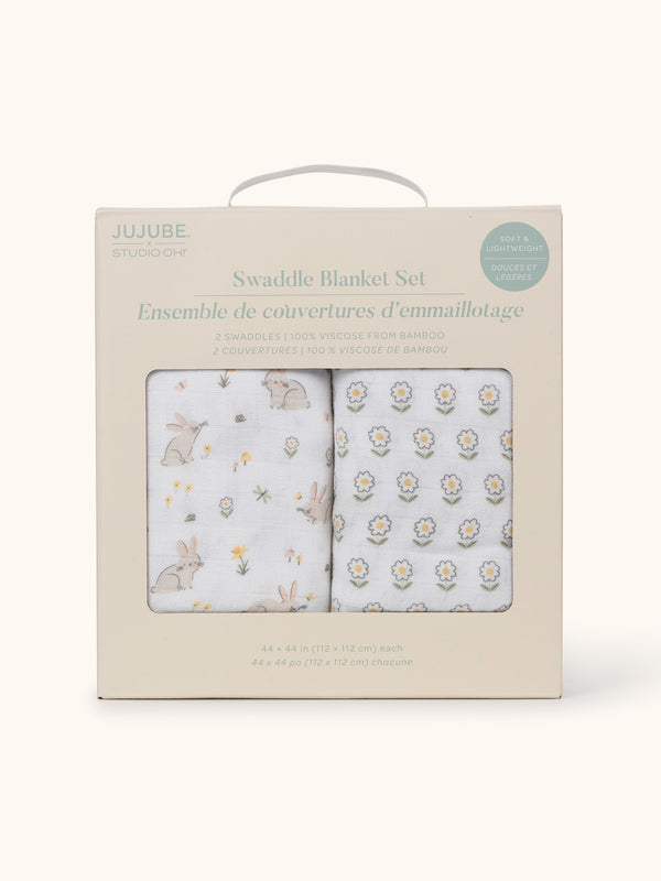 studio oh Swaddle Blanket Set - Bunny Hollow