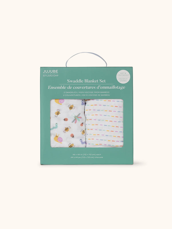 studio oh Swaddle Blanket Set - Love Bug