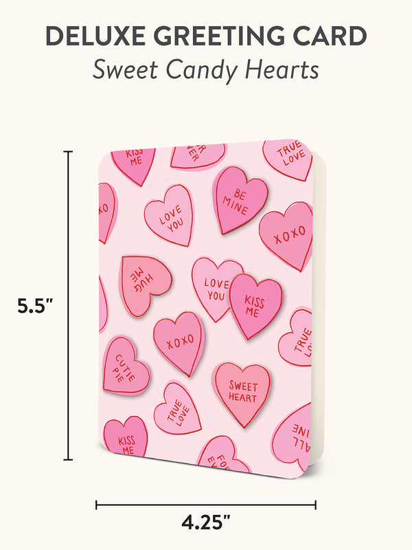 Studio Oh Sweet Candy Hearts Deluxe Greeting Card