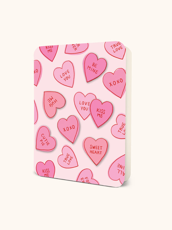studio oh Sweet Candy Hearts Deluxe Greeting Card