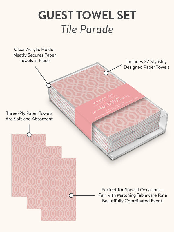 Studio Oh Tile Parade Guest Towel Set