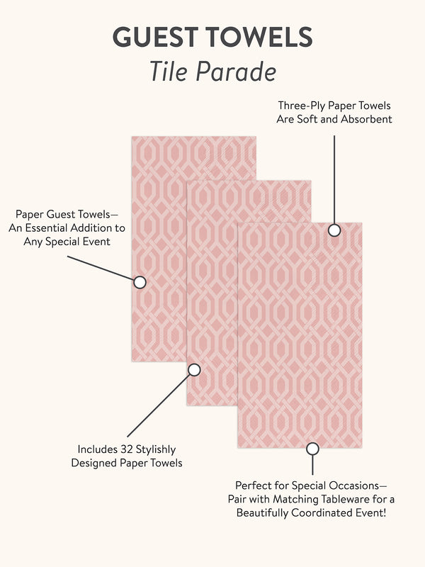 Studio Oh Tile Parade Guest Towels