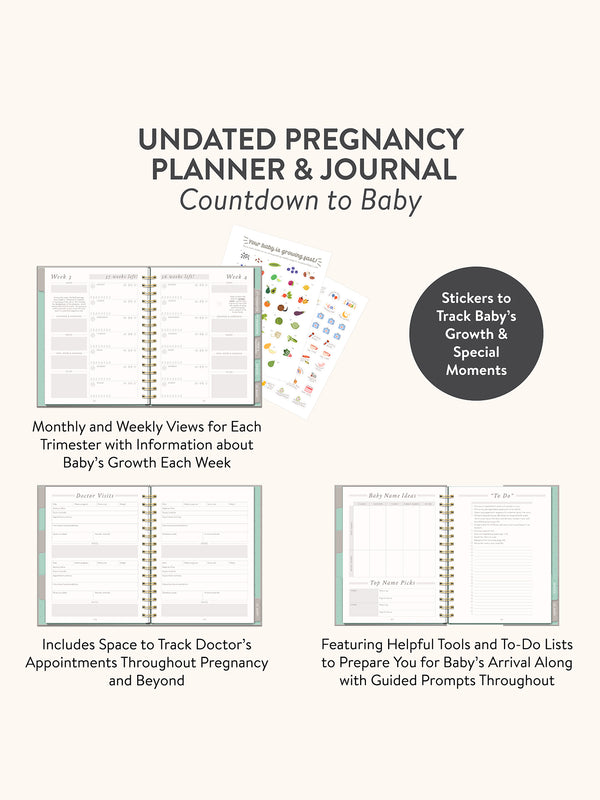 Studio Oh Undated Pregnancy Planner & Journal