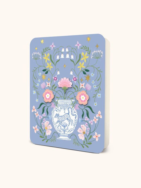 studio oh Vase of Blooms Deluxe Greeting Card