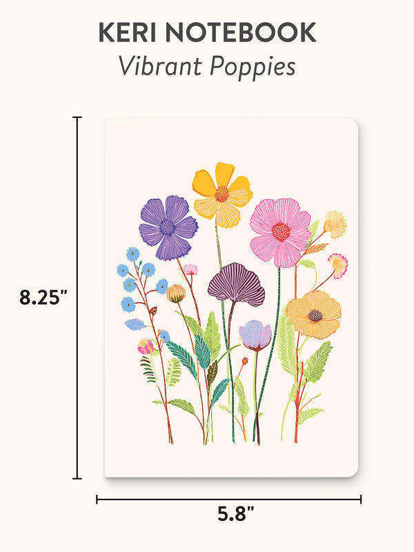 Studio Oh Vibrant Poppies Keri Notebook