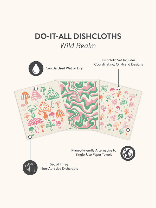 Studio Oh Wild Realms Do-It-All Dishcloths
