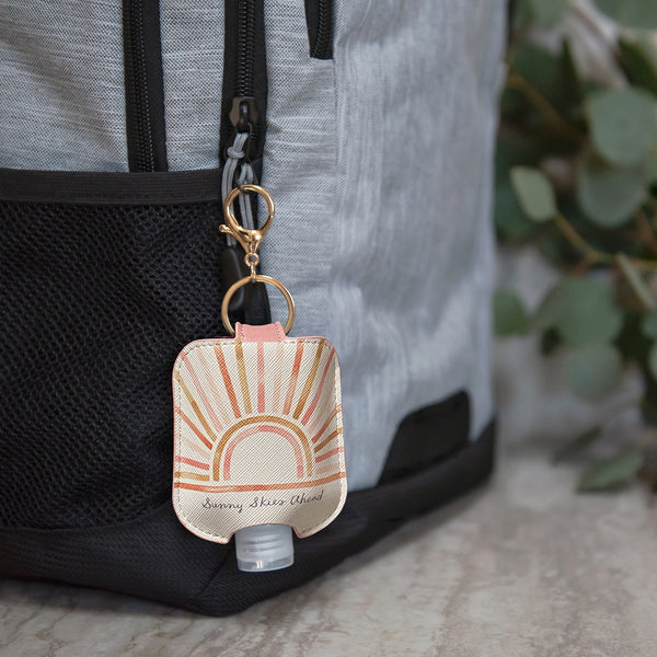 Studio Oh Sunny Skies Ahead Hand-Sanitizer Holder With Travel Bottle