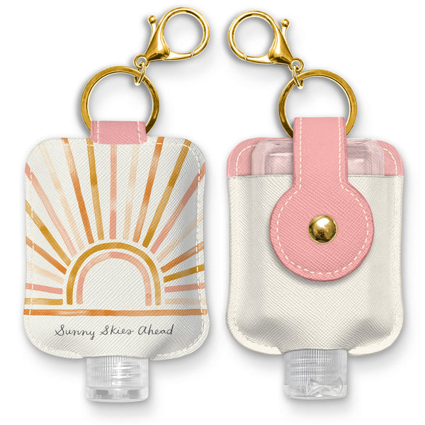 studio oh Sunny Skies Ahead Hand-Sanitizer Holder with Travel Bottle