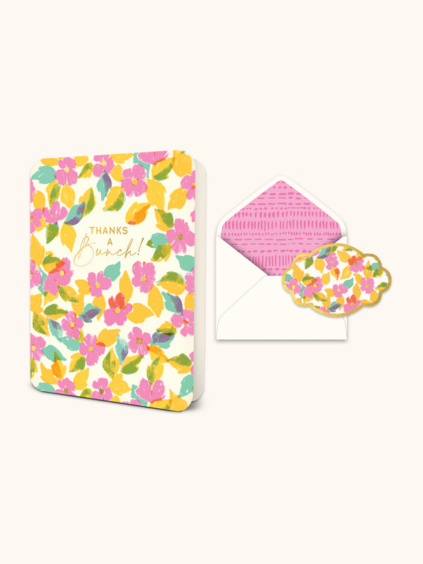 studio oh Thanks a Bunch Floral Deluxe Greeting Card