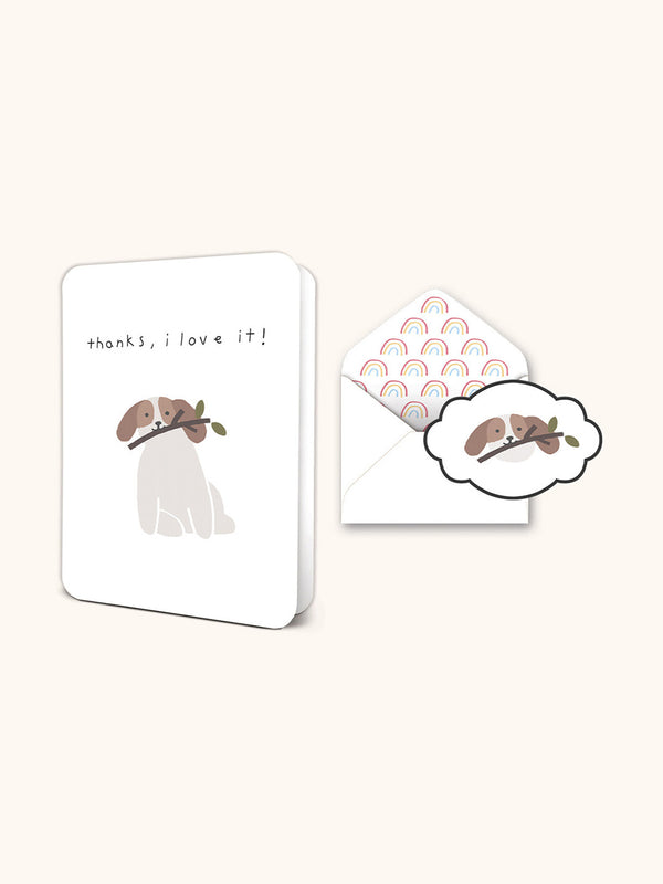 studio oh Thanks I Love It (Dog) Deluxe Greeting Card