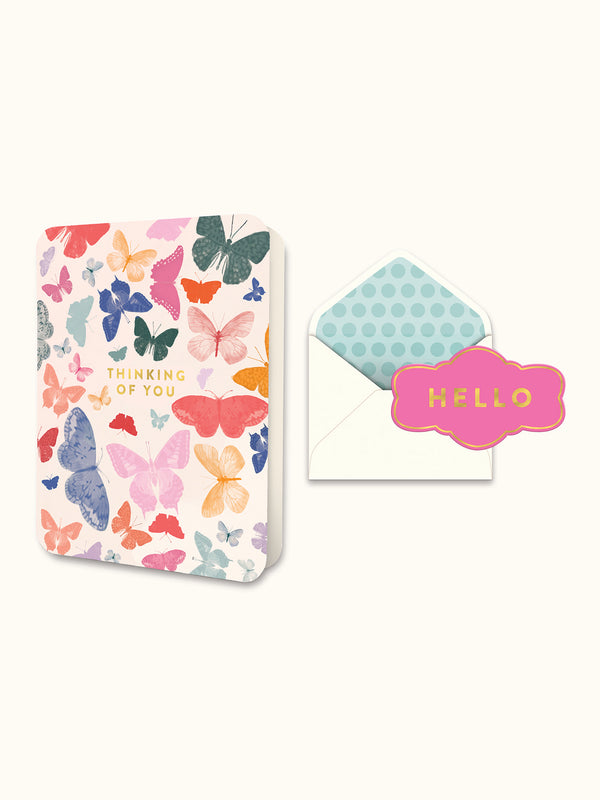 studio oh Thinking of You Butterflies Deluxe Greeting Card