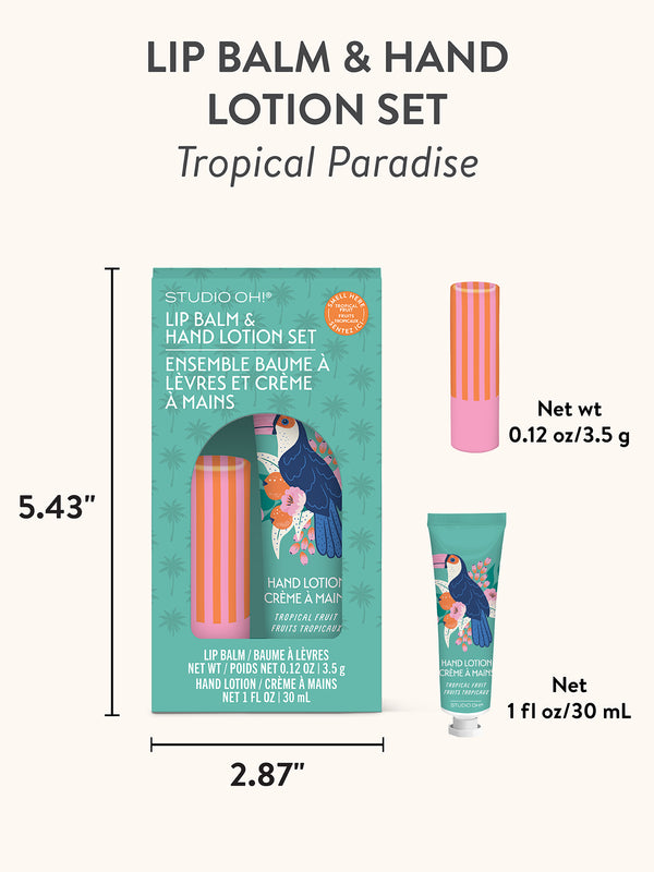 Studio Oh Tropical Paradise Lip Balm & Hand Lotion Set