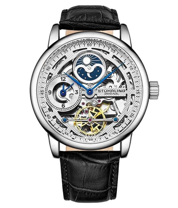 stührling Stührling 3917 Automatic 43mm Skeleton Dual time Watch