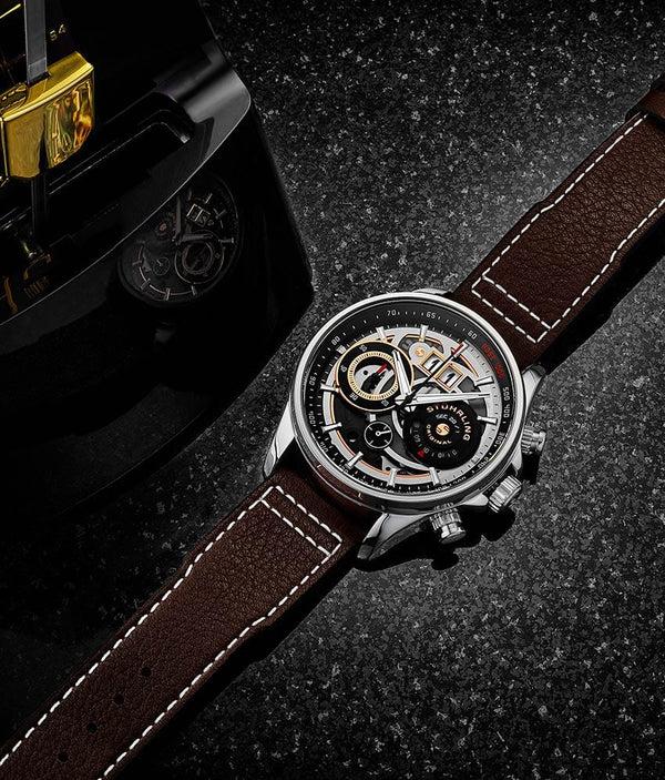 Stührling Stührling Ace Aviator Chronograph & Tachymeter 4010 Quartz 45mm