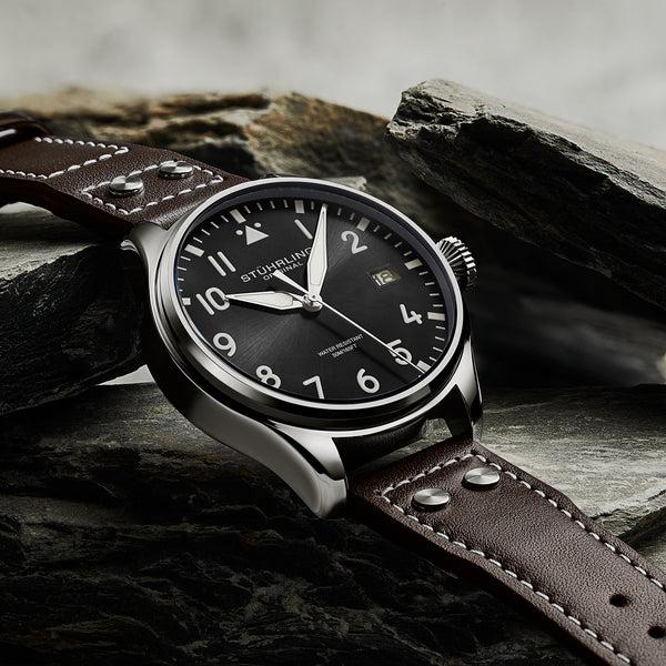 Stührling Stührling Airman 4078 Quartz Men’s 43mm Pilot Watch