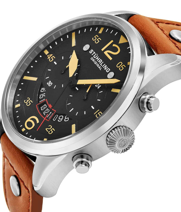 Stührling Stührling Anhedral 473 Quartz 44mm Aviator