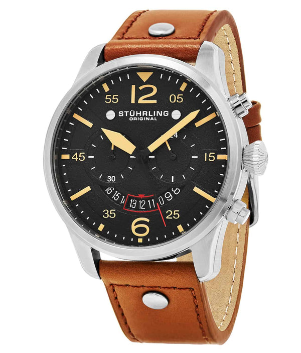 stührling Stührling Anhedral 473 Quartz 44mm Aviator