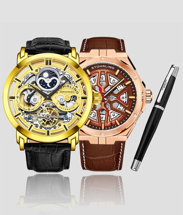 stührling Stührling Automatic Dual Time Anatol Swiss Automatic Gio and Stürhling Signature Pen