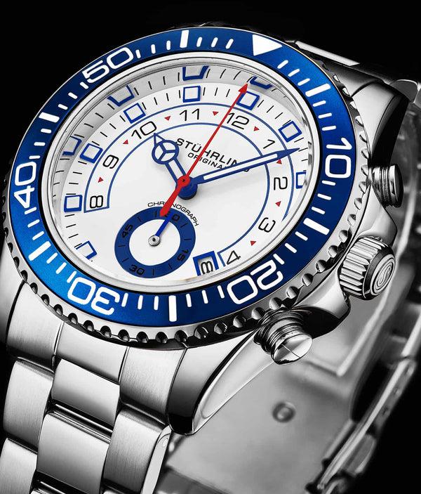 Stührling Stührling Brigadier Quartz 3966 Chronograph 42mm Diver