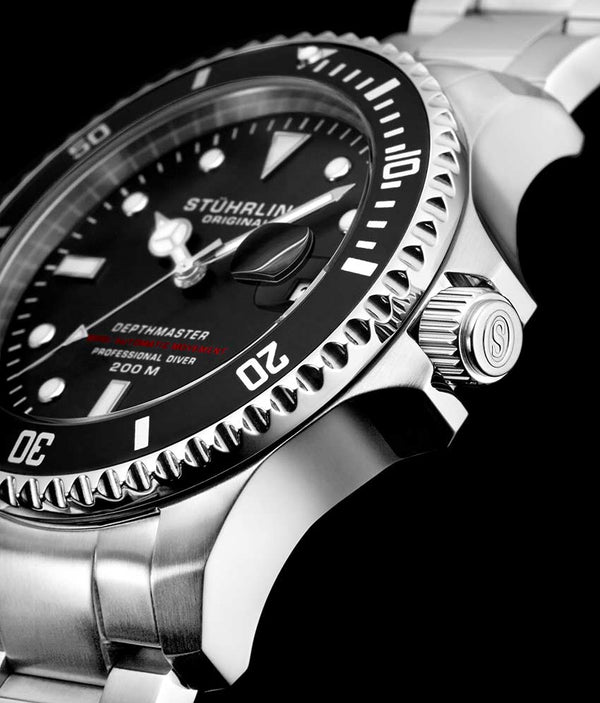 Stührling Stührling Classic Couple Diver Set With Signature Pen And Stud Earring