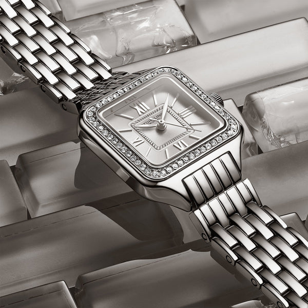 Stührling Stührling Confidant Square Crystal 27mm 4020 Classic