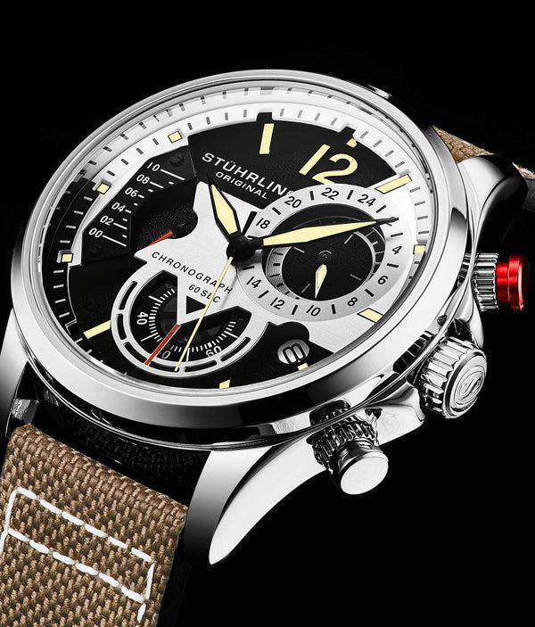 Stührling Stührling Cordura 908 Quartz 45mm Aviator