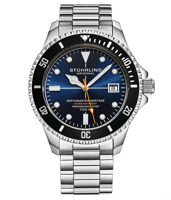 Stührling Stührling Depthmaster Heritage 4058 Swiss Quartz 42mm