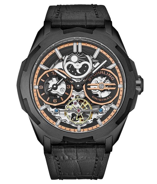 Stührling Stührling Dual Time 1012 Automatic Navigator 46mm Skeleton