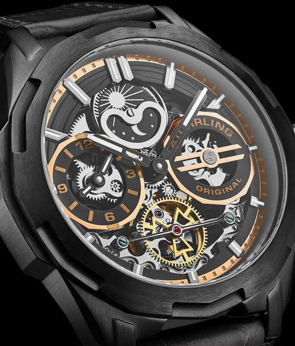 Stührling Stührling Dual Time 1012 Automatic Navigator 46mm Skeleton