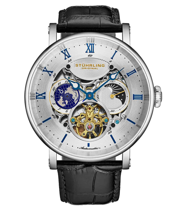 stührling Stührling Dual Time Automatic Majestic 47mm Skeleton
