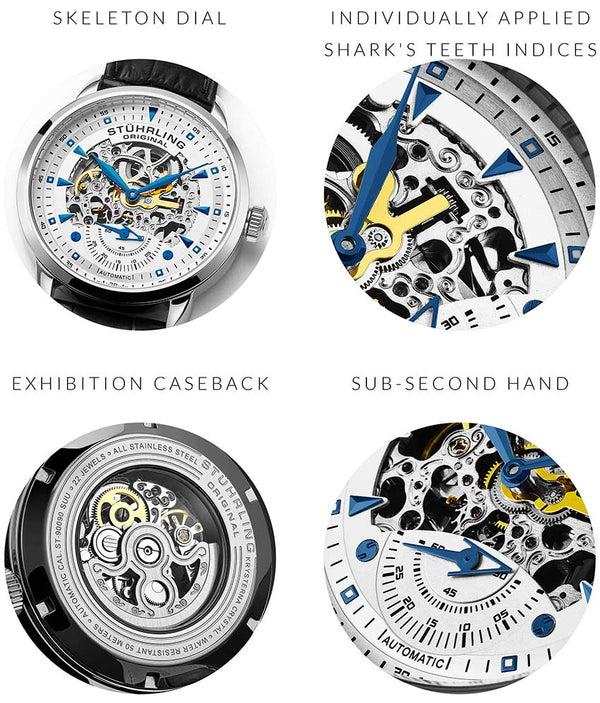 Stührling Stührling Executive 3133 Automatic 44mm Skeleton