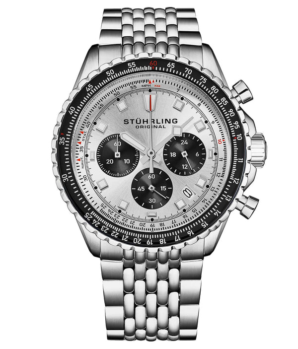 Stührling Stührling Japanese Chronograph RaceWay 1010 44mm Quartz Watch