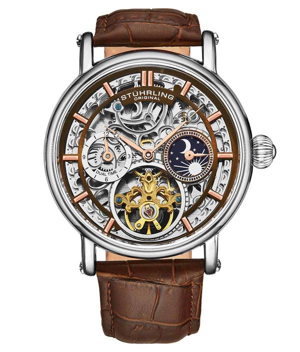stührling Stührling Macrocosm 4000 Automatic 43mm Skeleton with Dual Time