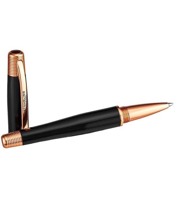 Stührling Stührling Magna Black Stainless Steel Two-Piece Rollerball Pen