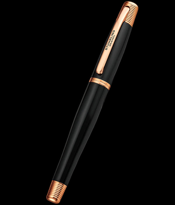 stührling Stührling Magna Black Stainless Steel Two-Piece Rollerball Pen