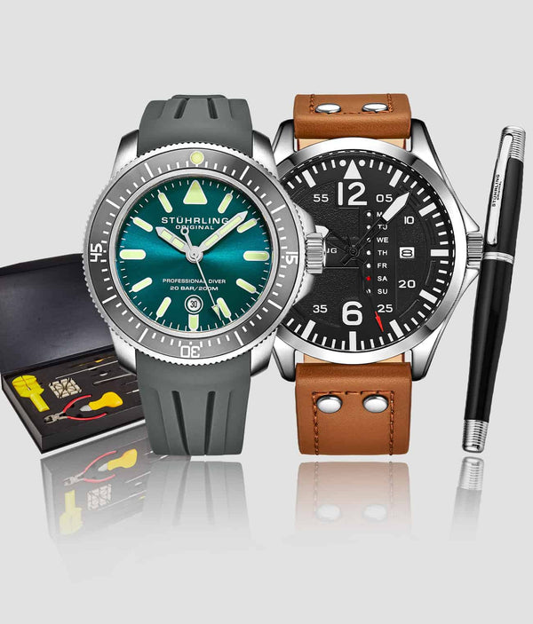 stührling Stührling Maritimer 935.04 Aviator 3916.2 Signature Pen and Watch Tool Kit