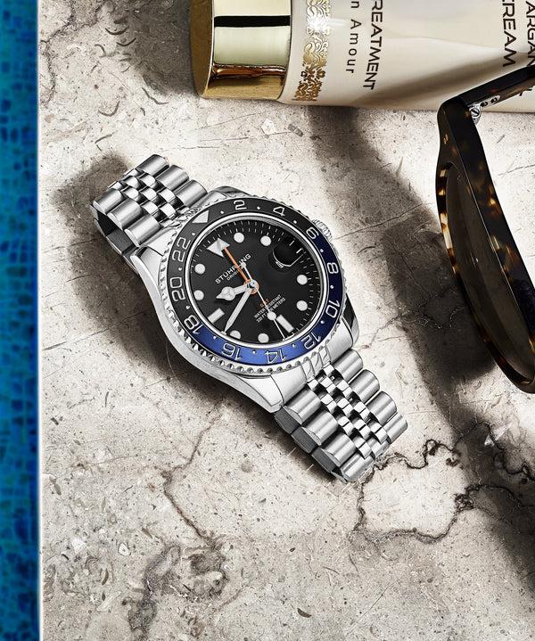 Stührling Stührling Meridian 3968 GMT Quartz 42mm Diver