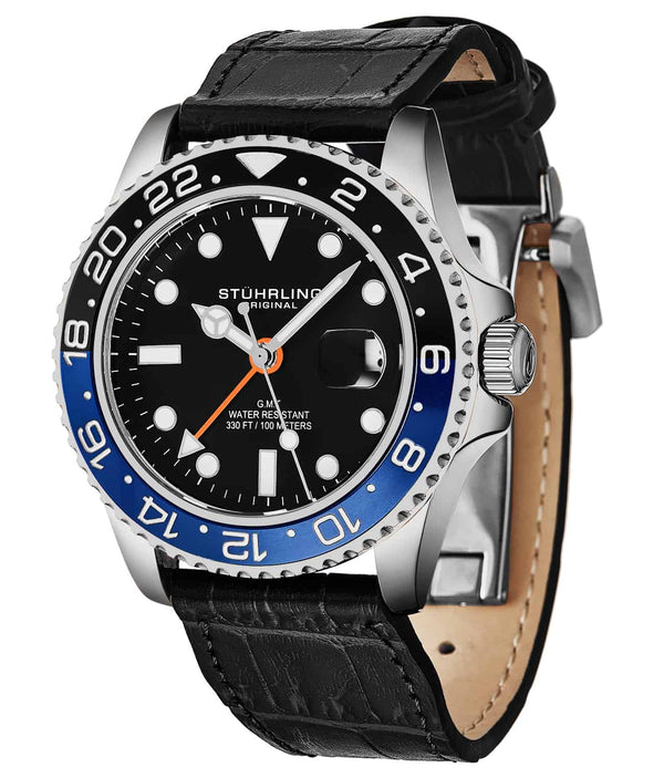 Stührling Stührling Meridian 3968L GMT Quartz 42mm Diver