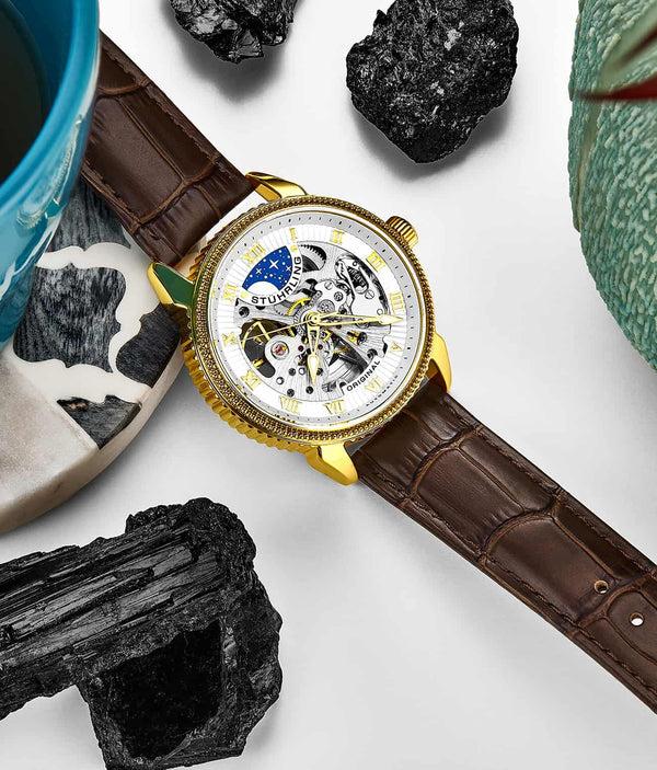 Stührling Stührling Special Reserve Gold Automatic 40mm Skeleton