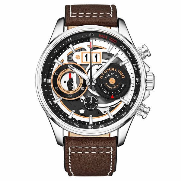 Stührling Stührling Stührling Ace Aviator Chronograph & Tachymeter 923 Quartz 45mm
